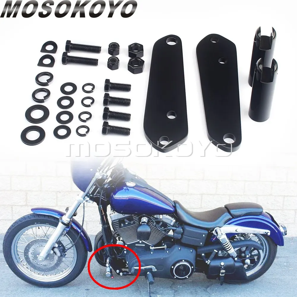 

Black Detachable Highway Foot Pegs Support Mounting Kit For Harley Dyna Super Glide FXD 1991-2017 Low Rider Street Bob FXDB FXDL