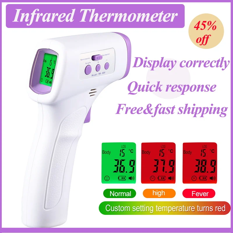 

For Human Non Gun Handheld Thermometer Contact Infrared Thermometer Body Temperature Fever Digital Measure Tool For Baby Adults