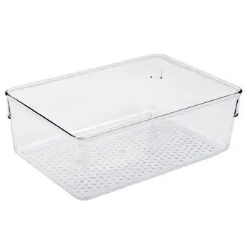

Transparent Acrylic Organizer Holder Cosmetics Jewelry Storage Box Snack Desktop Case Home Desktop Storage Bin Kitchen Container