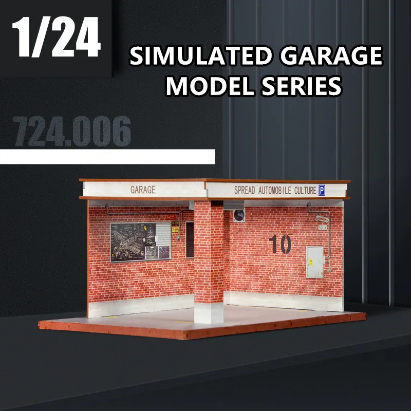 Имитация гаража 1/24 1/32 модель автомобиля парковочное место сцена ручной работы Украшение шоу Игрушка коллекция подарок - Цвет: 1 to24