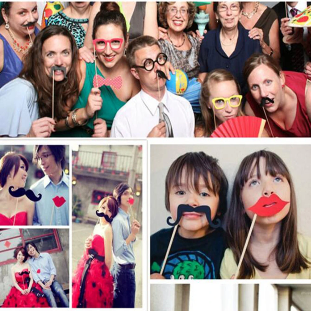 30pcs Wedding Decor Birthday Party Photo Props DIY Bride To Be Funny Photobooth Props Decoration