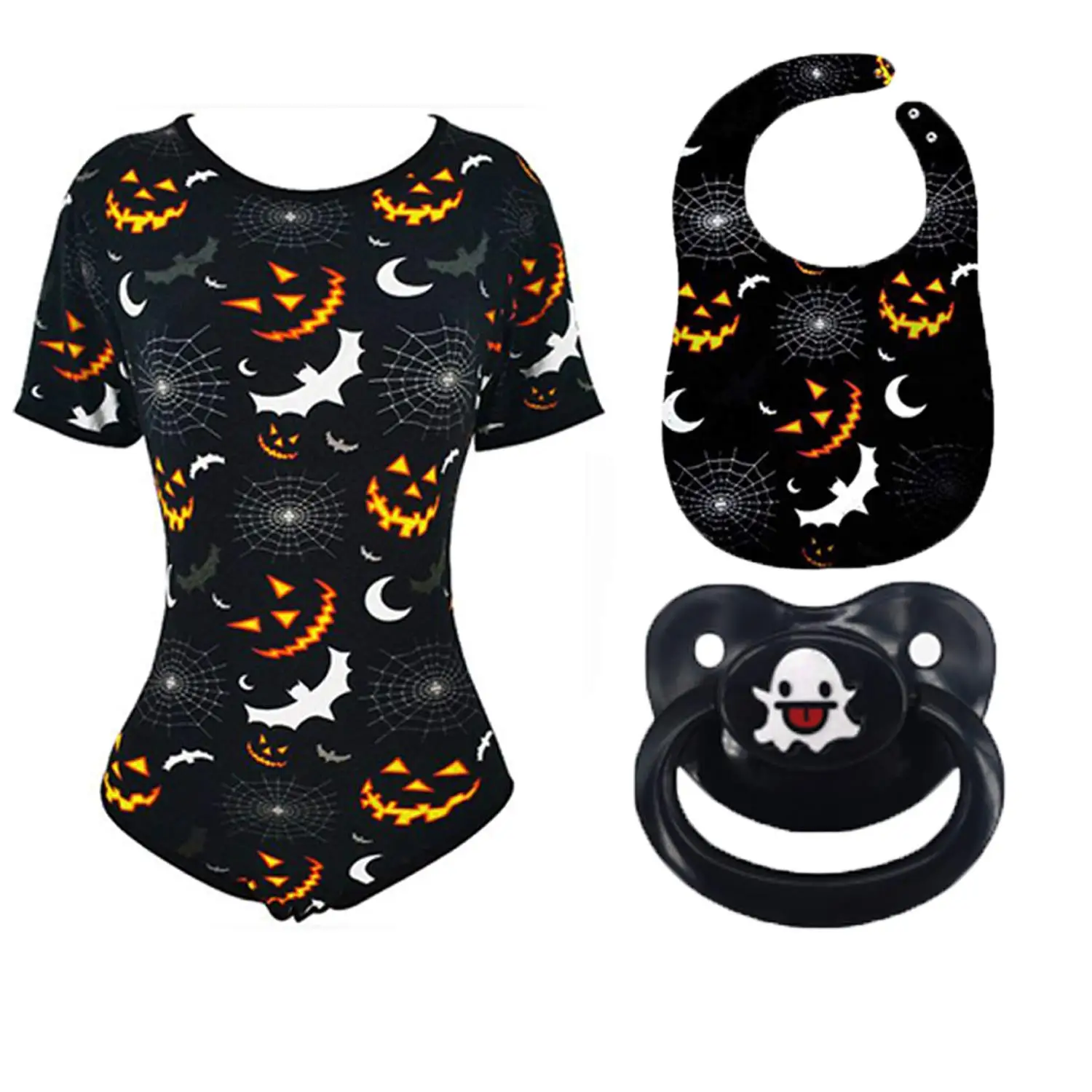 TEN@NIGHT Adult Size Baby Oneises ABDL Romper Snap Crotch Pajamas for Women with 2 Pacifier Sets | Мать и ребенок