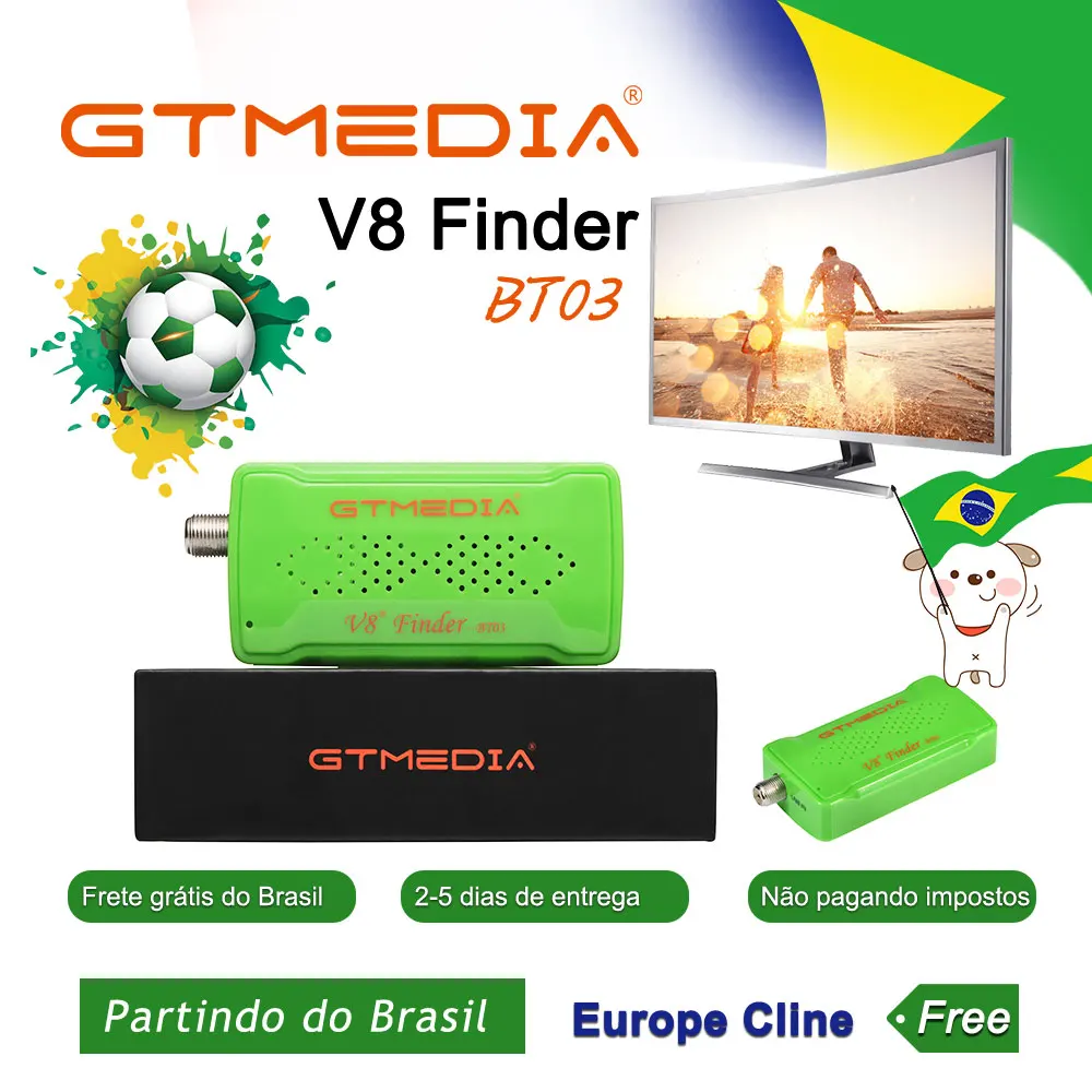 GTMEDIA V8 прибор обнаружения BT03 мини Satfinder Bluetooth DVB-S2 спутниковый Finder метр с системой Android App корабль со склада Brasil