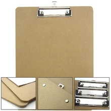 Портативная деревянная доска А4 с жесткой доской с зажимом для батареи для офиса школы канцелярские принадлежности