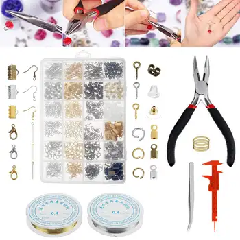

Jewelry Accessories Kit Metal Part Ring Lobster Clasp Ear Hook Plier Set for Jewelry Making DIY Bracelet Necklace Earring Bead