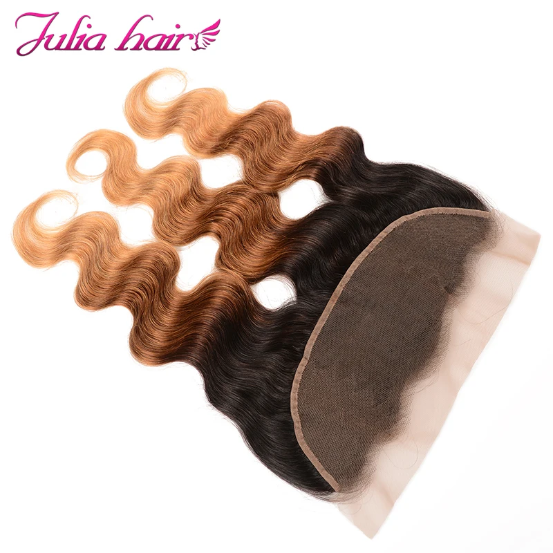 Ali Julia Hair Ombre Body Wave Human Hair 3 Bundles With Frontal High Ratio Brazilian Remy Hair