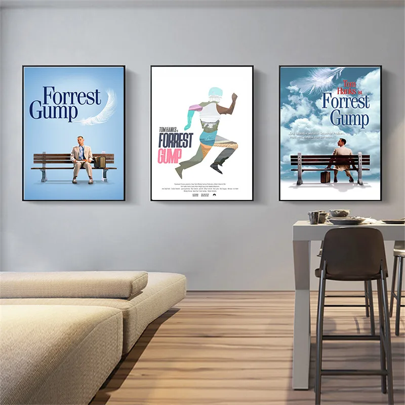 Forrest Gump Классическая фотография Настенная картина Печать на холсте картины