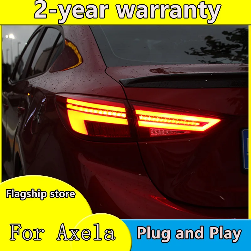 

Автомобильный Стайлинг для Mazda 3, задний фонарь s 2014-2017 Mazda3 Axela, светодиодный задний фсветильник с динамическим поворотником