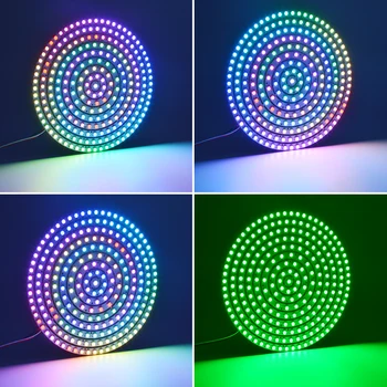 

WS2812B ring SK6812 RGB Ring 241 Leds Ring LED Ring Light with Integrated Driver white/Black PCB DC5V full color LED Ring