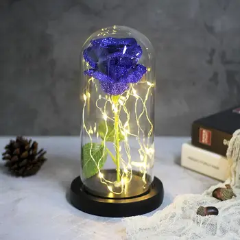 

Beauty And The Beast Rose Rose In LED Glass Dome Forever Rose Red Rose Valentine's Day Mother's Day Special Romantic Gift