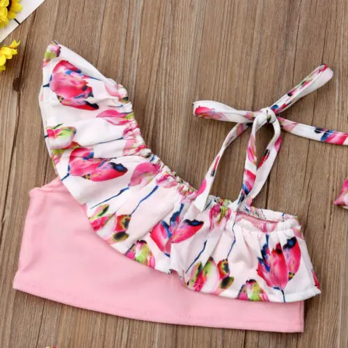 Новое поступление комплект из 3 предметов для маленьких детей бикини с цветами