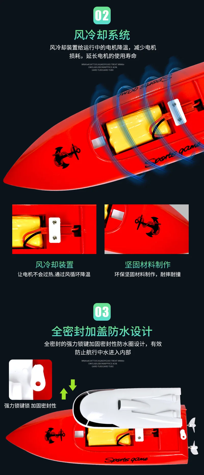 Remote Control Boat Mini Aquatic Toy Ming Fung 802 Electric 2.4G Remote Control Speedboat Children Toy Boat Model