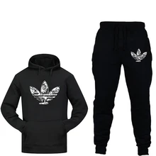 Бренд для бега, повседневный спортивный костюм для осени и зимы, горячая Распродажа, мужской костюм с капюшоном+ штаны, 2 комплекта повседневной спортивной одежды, мужской спортивный костюм