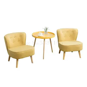 

Single Sofa Simple Modern North Ouyang Terrace Bedroom Living Room Fabric Sofa Chair Leisure Lazy Mini Sofa