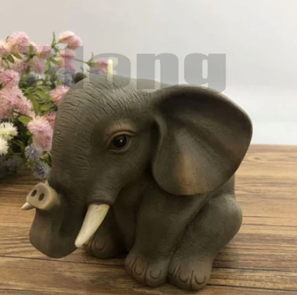 

Size: 14*19*17cm Creative Meng Blink Elephant Animal Home Soft Pack Model Room Clothing Store Jewelry Crafts Decoration