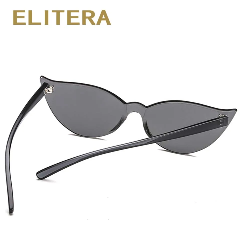 ELITERA, брендовые, Ретро стиль, без оправы, кошачий глаз, солнцезащитные очки для женщин, фирменный дизайн, трендовые, яркие цвета, солнцезащитные очки, цветные, UV400
