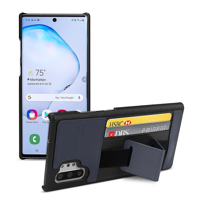 Многофункциональная сумка из натуральной коровьей кожи для samsung Galaxy Note 10 Plus, чехол-кошелек с отделениями для карт, флип-чехол Note 10