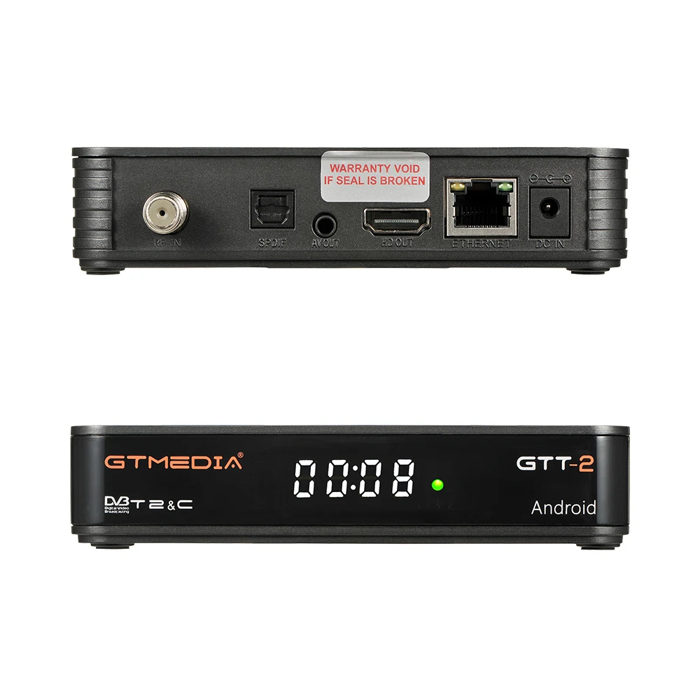GTT-2 Android 6,0 ТВ коробка+ DVB-T/T2/Кабель с ПВХ изоляцией(J83.A/B/C)/ISDBT Amlogic S905D сетевой плеер 2 Гб RAM+ 8gbrom-цифра спутниковый телевизионный ресивер