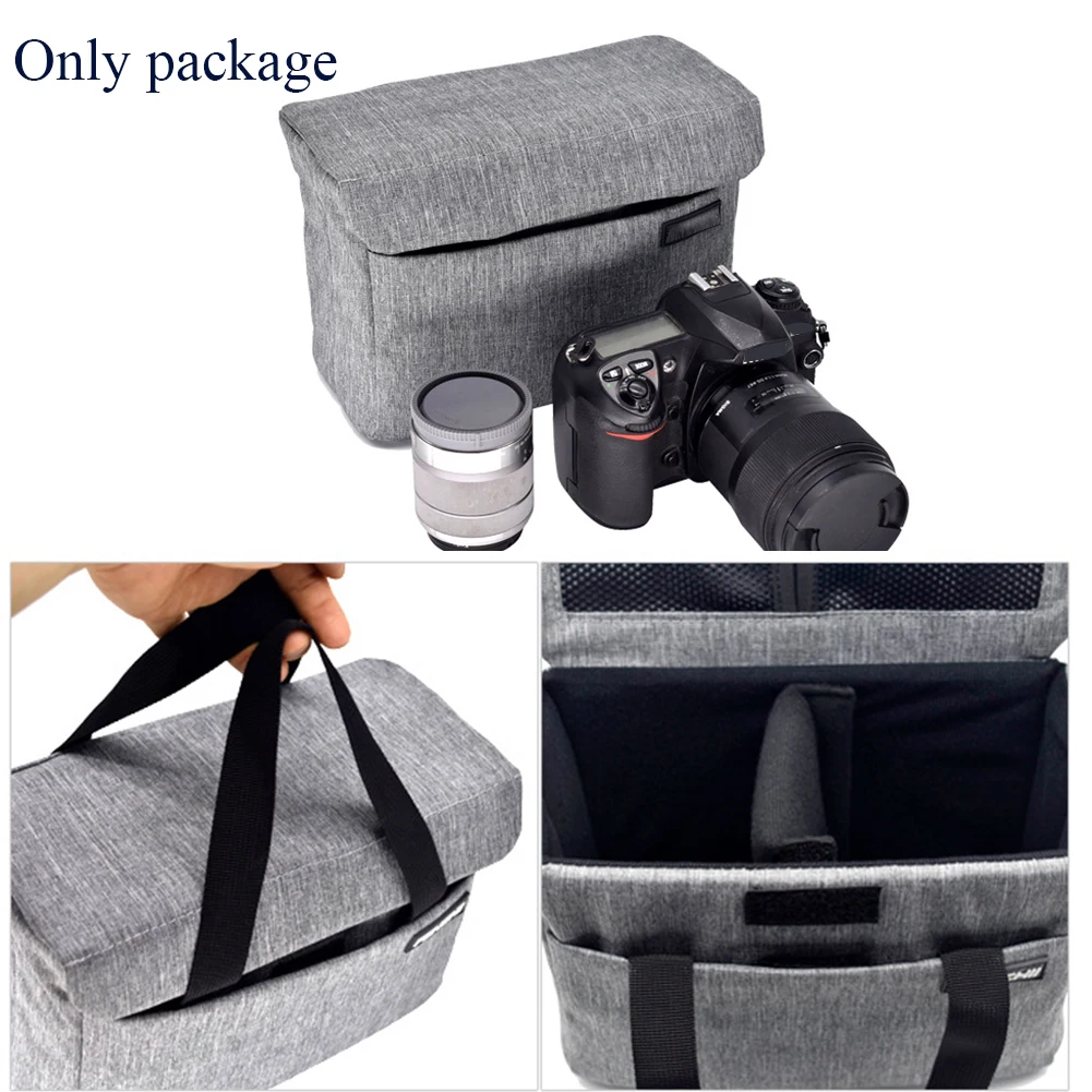 Практичная нейлоновая Складная Защитная сумка для SLR камеры, вставки для перегородок, мягкие чехлы для объективов с ручкой, водонепроницаемые противоударные