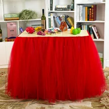 100*80 см Юбка для стола с вуалью и балетной пачкой Юбка для стола s для свадьбы праздник день рождения Вечеринка Украшение стола мягкий домашний текстиль скатерть