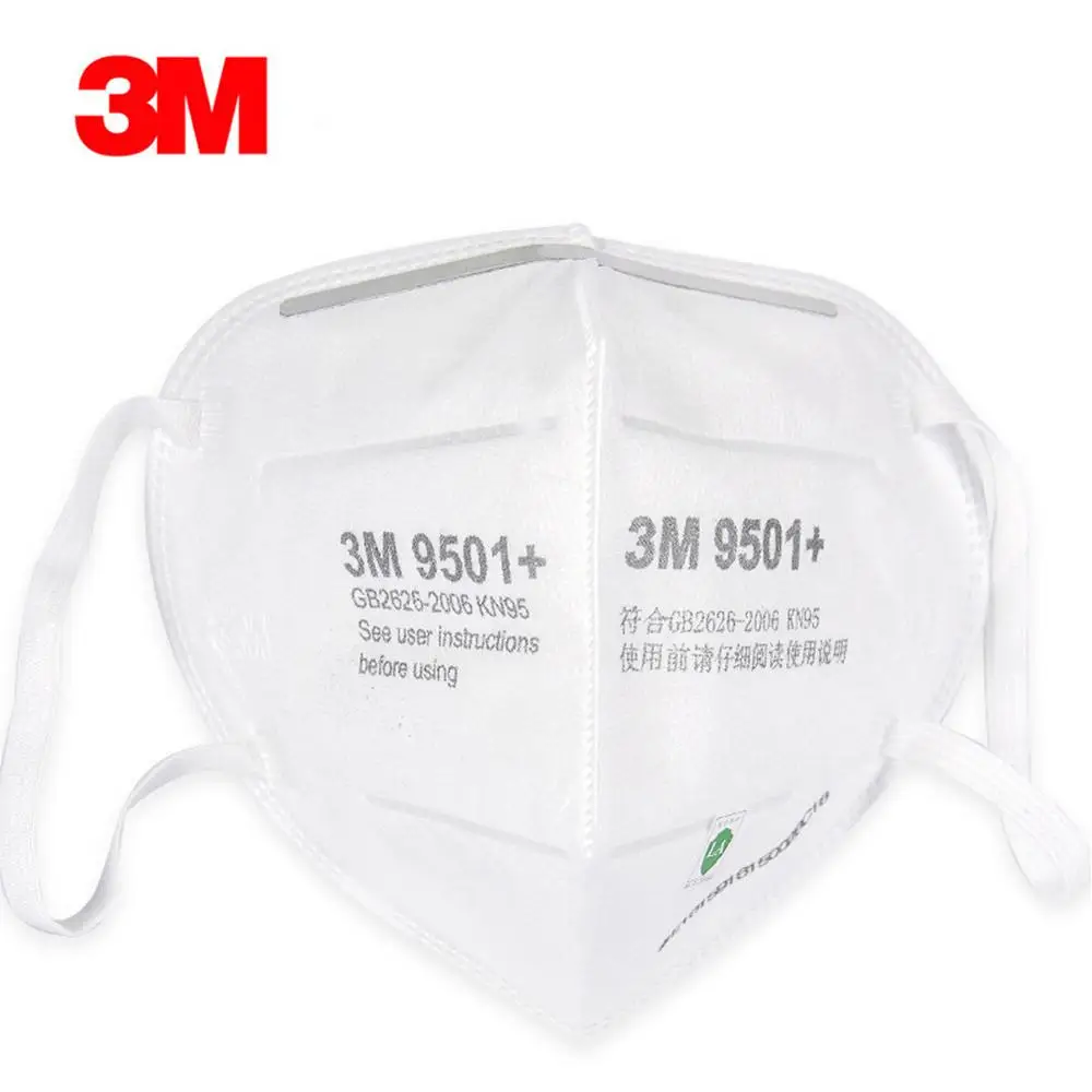 

3M 9501+ KN95 Mask Bacteria Proof Anti Infection Anti PM2.5 Safety Dust Mask Face Masks Particulate Mouth Respirator
