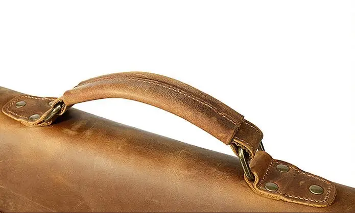 Натуральная кожа+ холщовый Повседневный портфель OL деловая сумка