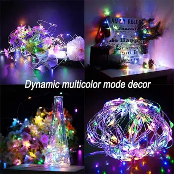 

Halloween Xmas Colorful String Lights 16 Color 4 Modes USB Remote Control Fairy Lights Christmas Decoration