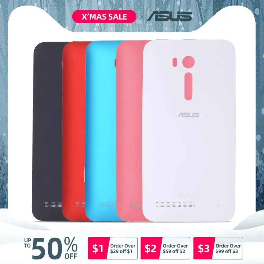 Задняя крышка для ASUS Zenfone Go TV ZB551KL на батарею черный белый