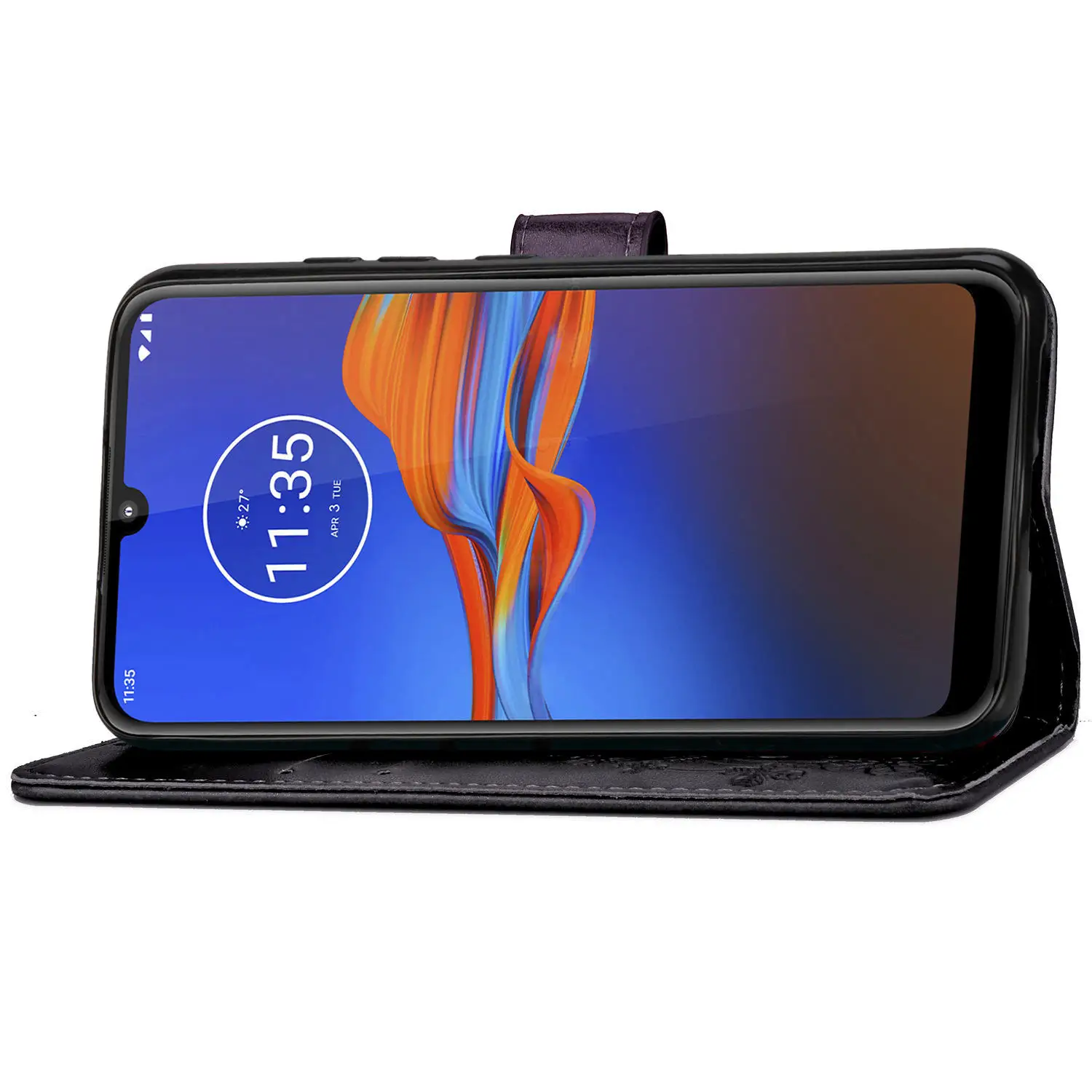 Флип Чехол Для MOTO E6 плюс Чехол из искусственной кожи+ ТПУ чехол-портмоне с функцией подставки держатель для карт слотов для карт силиконовый чехол для телефона для MOTO E6 плюс Чехол