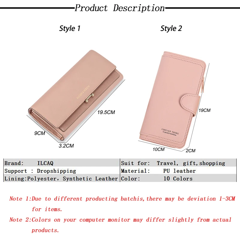 Long Clutch Womens Wallet Card Holder Phone Ladies Wristlet Slim Wallet Female Coin Leather Wallets and Purses for Women Bags