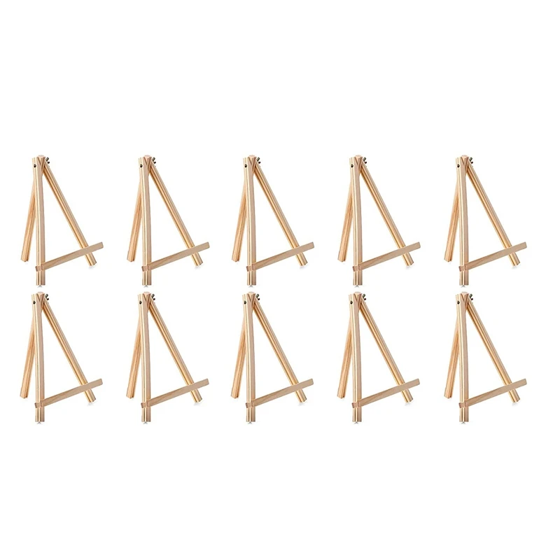 10 PCS Wood Easels 9.4Inches Tall Tabletop Display Wooden Canvas Stand DIY Art Craft for Artist Adults Students | Канцтовары для