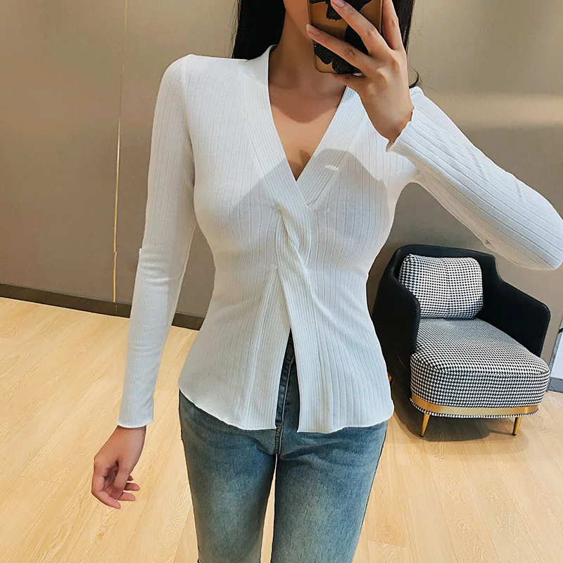 [EAM] Women White Pleated Perspective T-shirt New