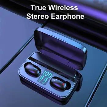 

Bluetooth 5.0 Earphones 1800mAh Charging Box Wireless Headphone Stereo Sports Waterproof Earbuds Headsets With Microphone