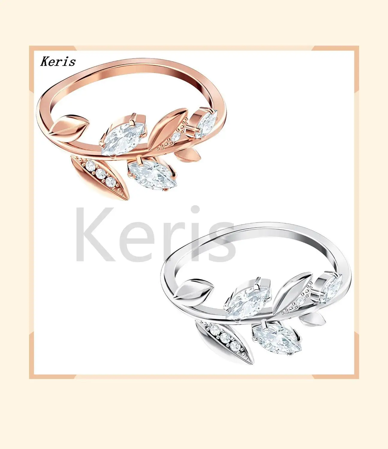 

2019 Exquisite Fashion New High Quality Mayfly Branch Fresh Fashion Elegant Ladies Wild Girlfriend Ring Jewelry Recommended Gift