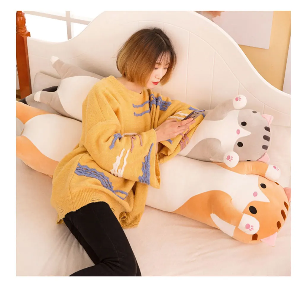 Плюшевые животные Кошка Собака Сиба-ину длинные волосы мягкая игрушка бизнес-ланч ломается подушка для сна Дети заполнены подарок dollXB 66