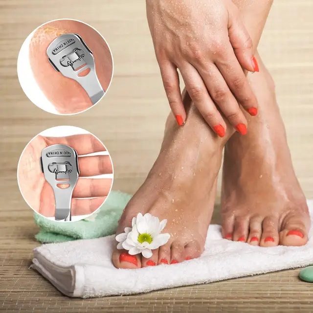 Hot Professional Foot Care Stainless Steel Cuticle Remover Dead Skin  Removal Pedicure Skin Hard feet Shaver 1PC