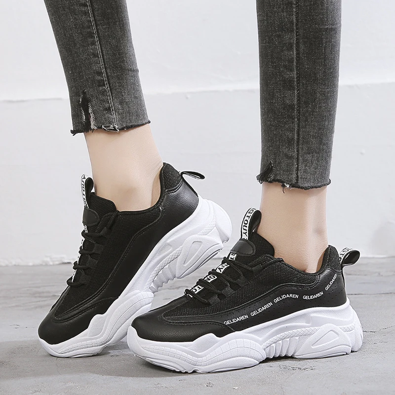 

Women Platform Shoes Flats Fashion Casual Sneakers New Design Footwear Female Shoes Lace Up Sneakers Tenis Feminino Esportivo