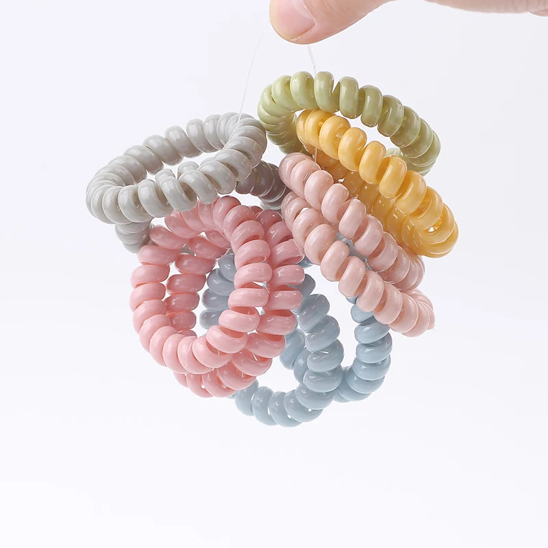 

Telephone Wire Line Elastic Hair Bands Hairband for Girls Headwear Rubber Band Spiral Shape Hair Rope Ties Gum Scrunchies