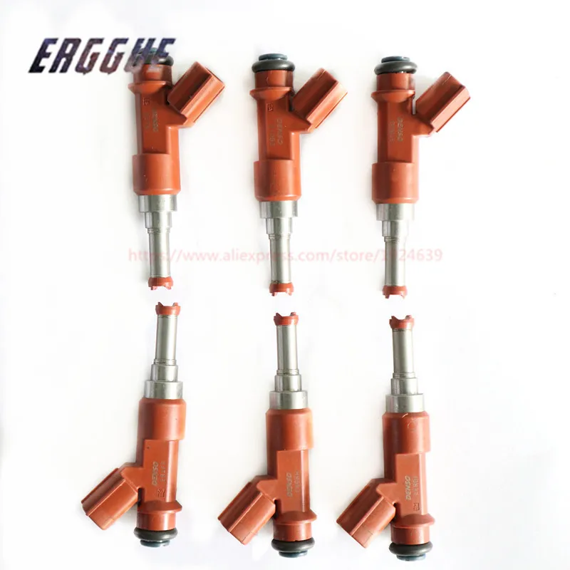 6 шт. D enso топливный инжектор 23250-0P040 23209-31050 для Toyota для Lexus 3.5L V6 2005-2011