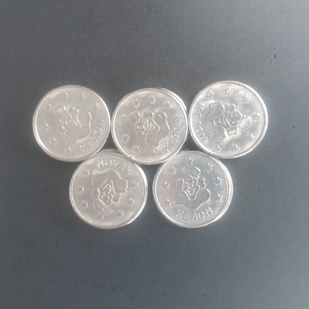 스테인레스 스틸 아케이드 게임 토큰, 금속 아케이드 게임기, 동전 토큰, 24.2*1.85mm, 100 개