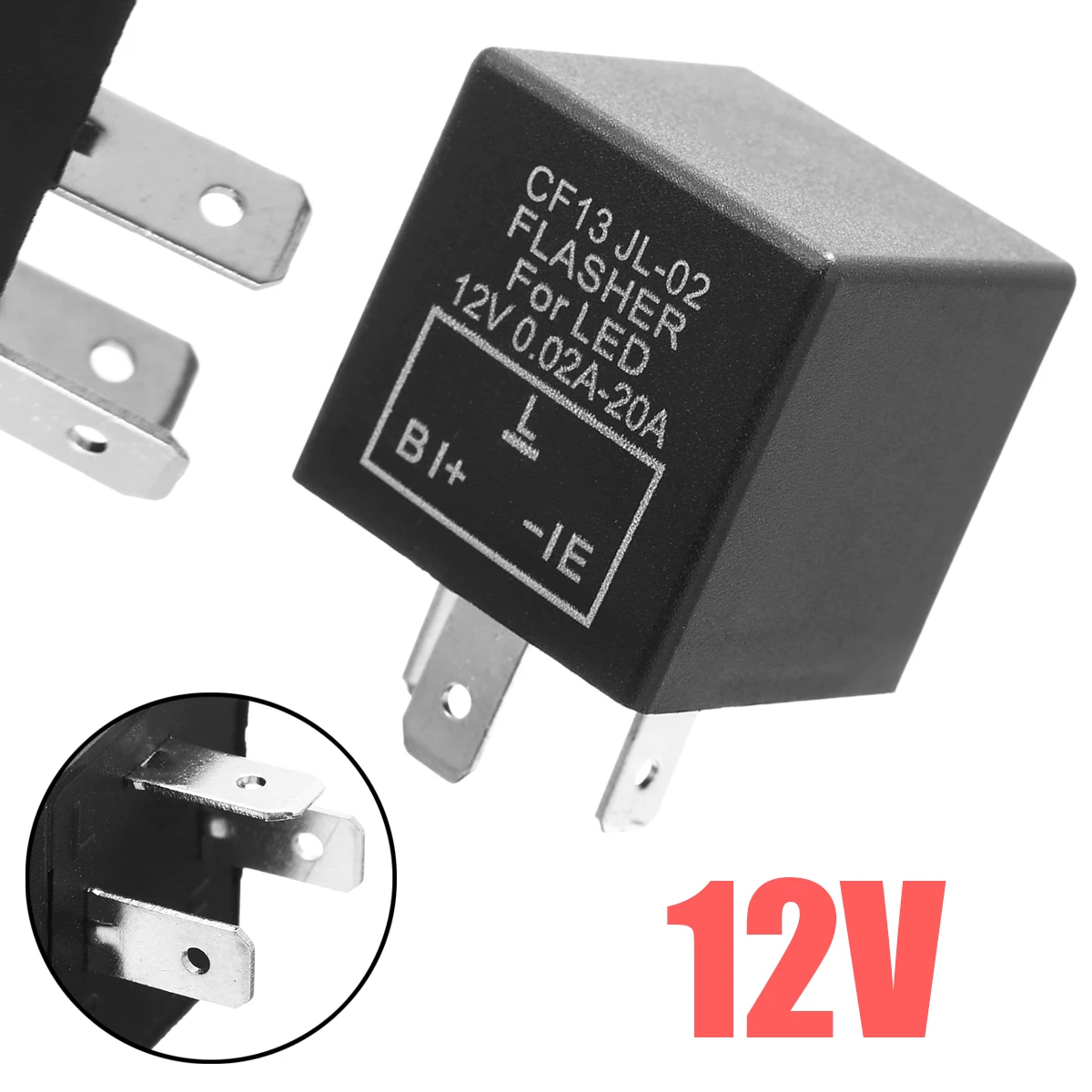 1PC CF13 JL-02 3-Pin LED Flasher Relay For 12V Car Turn Signal Light Hyper Flas 1PC CF13 JL-02 3-Pin LED Flasher Relay For 12V Car Turn Signal Light Hyper Flas