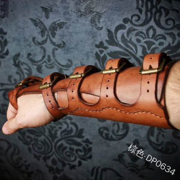 Viking Leather Bracers Feather Viking Wrist And Hand Bracer Nordic Viking  Style Hand Guard Costume For Playing Roles For Cosplay - AliExpress