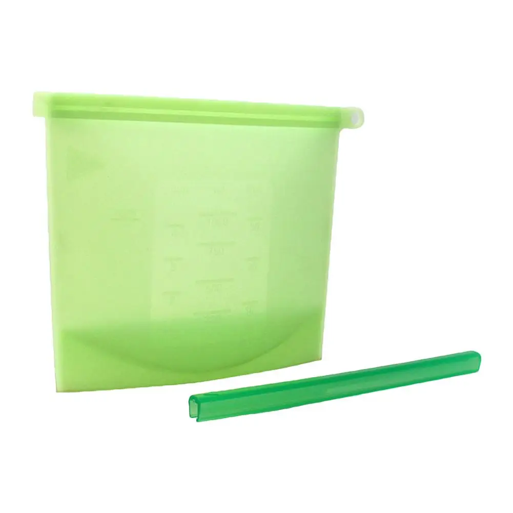 Reusable Refrigerator Fresh Bags Kitchen Food Sealing Storage Bag Home Food Grade Silicone Fruit Meat Ziplock Kitchen Organizer - Цвет: as picture show