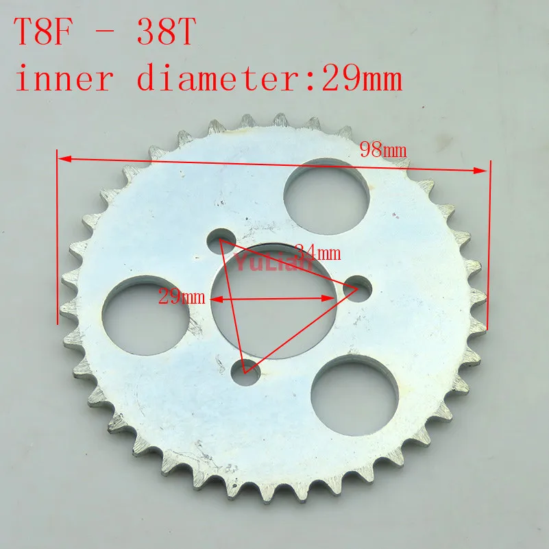 T8F 38T 25H 55T 65T 80T Tooth 29mmRear Sprocket for 47CC 49CC Mini Moto ATV Quad Dirt Pit Pocket Bike