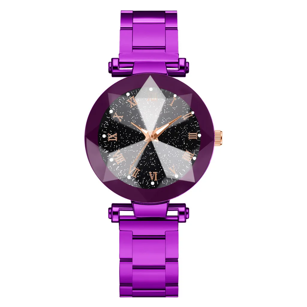 Luxury Ladies Watch Starry Sky Stainless Steel Bracelet Watches For Women Crystal Analog Quartz Wristwatches Sports Dress Clock