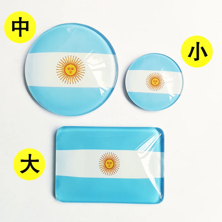 Argentina Магнит на холодильник хрустальная стеклянная кнопка с флагом логотип области магнит на холодильник комплект из 3 предметов - Цвет: Argentina