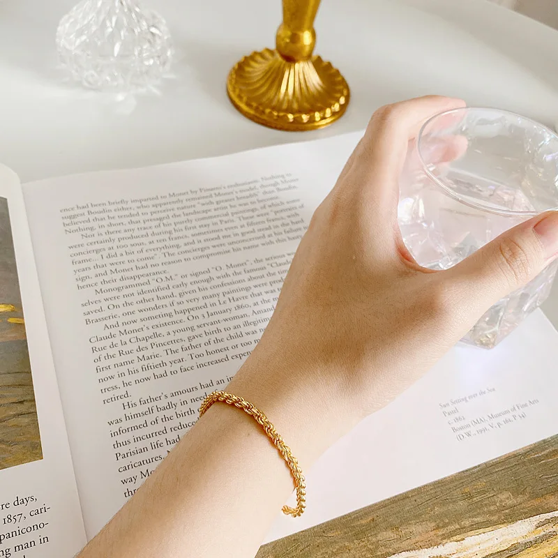 925 Sterling Silver Vintage Twisted Bracelet Men Punk Hip Hop Classic Traditional Party Jewelry Accessories Boyfriend Gift - Image 5