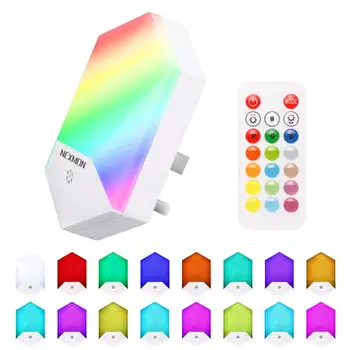 

LED Night Lights 16 Colors 4 Modes Night Lamp With Remote Controller For Kids Bedroom Hallway Kitchen Stairs Night Lighting