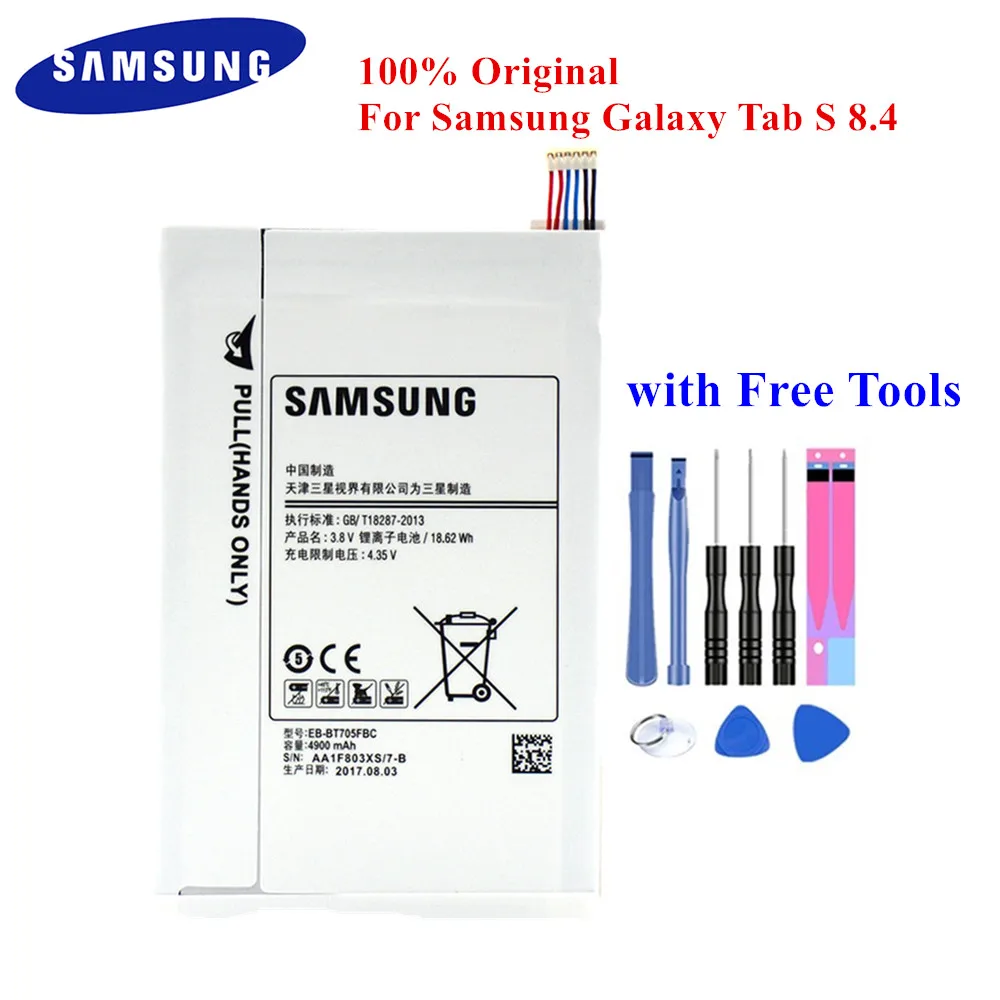 Оригинальная Аккумуляторная батарея для планшетов Samsung Galaxy Tab S 8 4 EB BT705FBC SM T700 T705