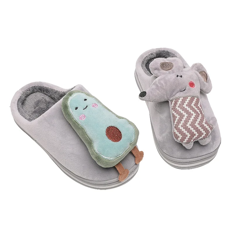 

Kids Shoes Baby Girls Cotton Slippers New Winter Children's Cute Rabbit Plush Slipper Boys Home Indoor Shoes Furry Kids Slippers